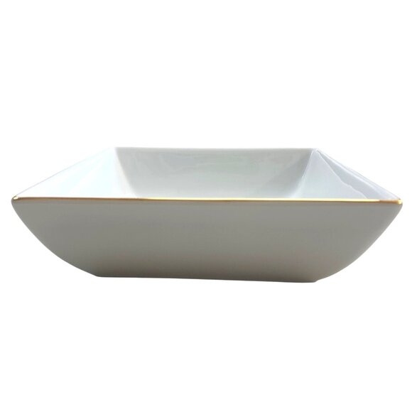 Charter Club Other - Charter Club Grand Buffet Fine Line Gold Trim Square Serving Bowl
